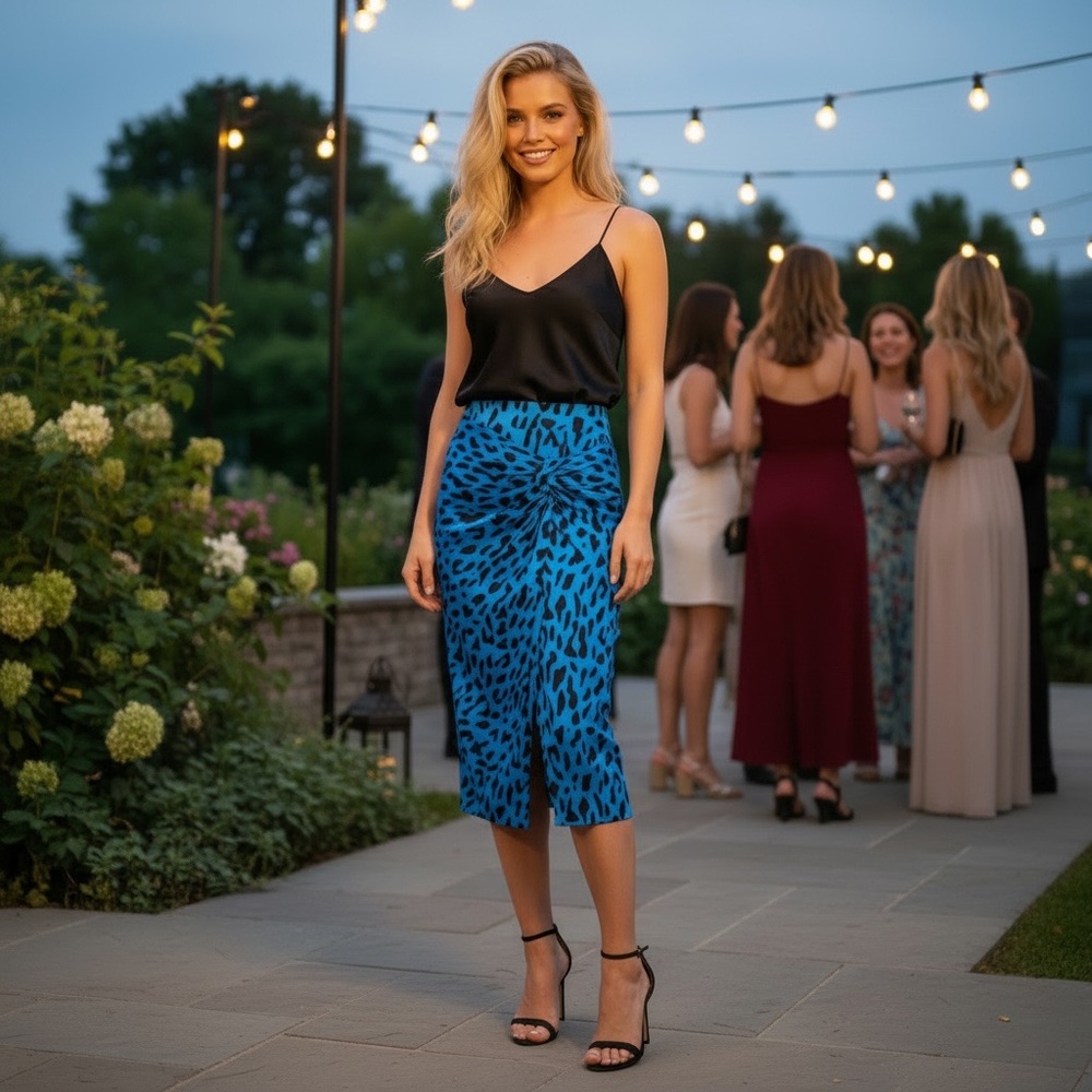 NWT Diane Von Furstenberg Garcel Leopard print midi skirt Designer Spring Summer